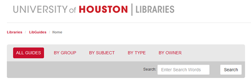 The UH Libraries' Research Guides provide greater usability.