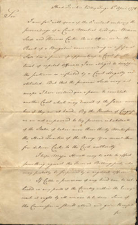 One of the items donated to Special Collections by Mrs. Pratt: correspondence from General George Washington to Israel Shreve on April 6, 1778, sent from Headquarters in Valley Forge.