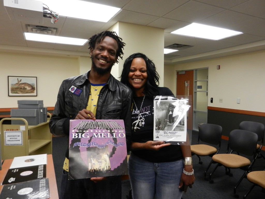 Big Mello's son Andrew Davis and sister Tammy Davis visit Special Collections