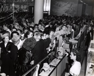 Shoppers packed the aisles of Foley’s downtown store in the late 1940s