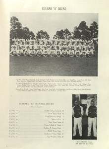 the first ever UH football team, the 1946 Houston Cougars, from the Houstonian yearbook