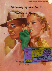 Homecoming program from 1950, from the Athletics Department Records