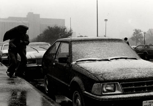 "Snow on the University of Houston Campus," from the UH Digital Library
