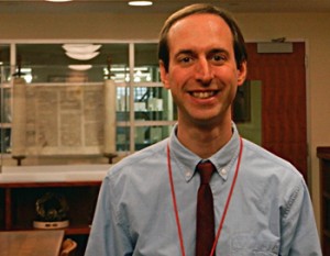 Matt Richardson, photographed in the Special Collections Reading Room