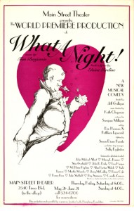 poster from the world premiere production of What a Night!