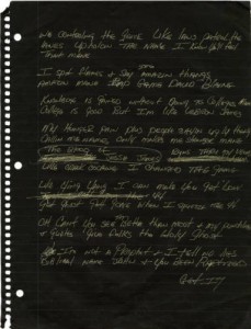 page from HAWK's notebook