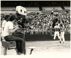 Filming Murder at the World Series (1976) / photo by George Wilkins, Paddock Greater Houston Convention & Visitors Council Records