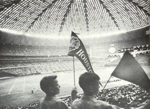 First Homecoming in the Astrodome, 1965 (from the online exhibit, "UH Homecoming Through the Years")
