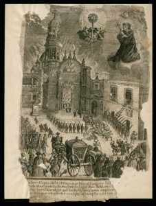 Depiction of fire at Mexico City Cathedral (Mexico Documents Collection)