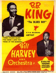 promotional poster for B.B. King and Bill Harvey & Orchestra (Texas Music Collection)