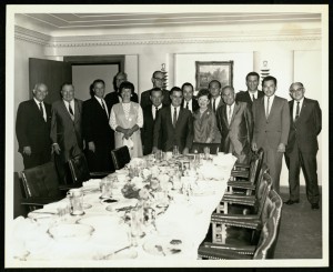 Marcella Perry and others enjoy a breakfast with Mayor Louie Welch (1965, Marcella Perry Papers)