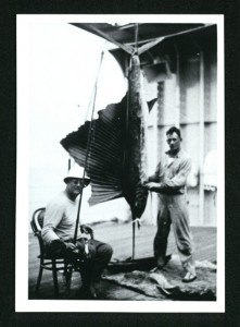 Franklin D. Roosevelt, deep sea fishing on USS Houston