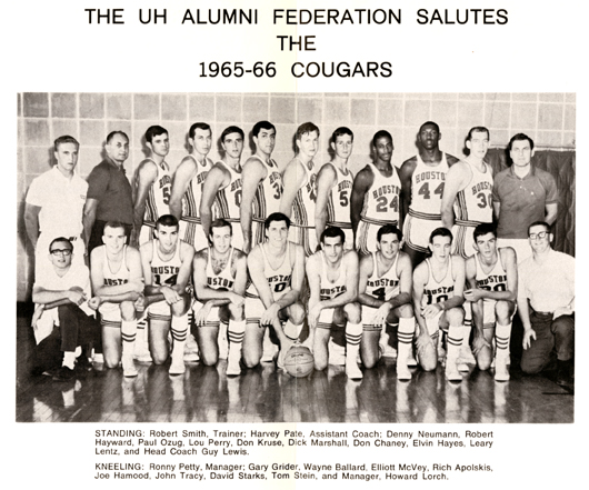 from the UH Alumni Federation Basketball Appreciation Dinner program (1966), Athletics Department Records